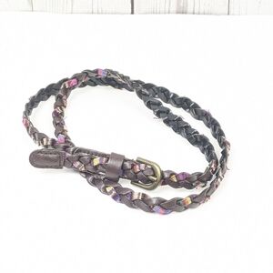Braided Multicolor Faux Leather Women's Small/Medium S/M